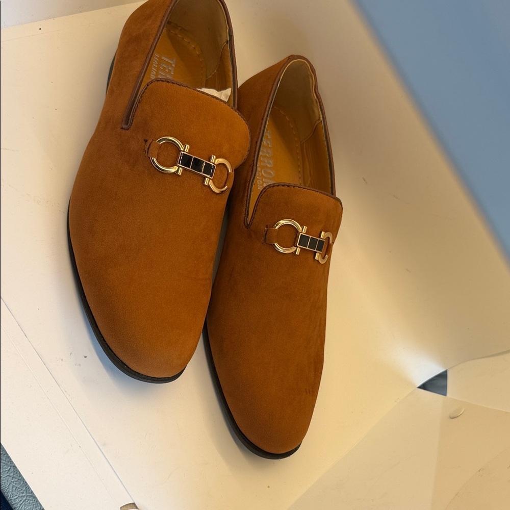 Terroni Black Men's Slip-On Loafer Shoe-Fashionable-Italian Design-Luxury COGNAC